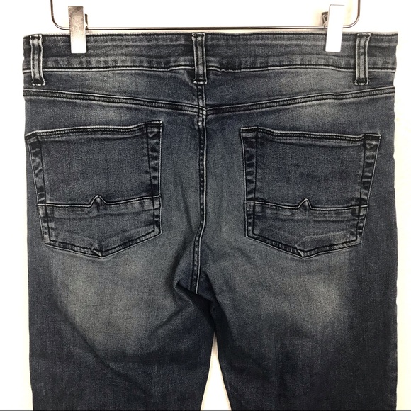 ASOS High Waist Button Fly Skinny Jeans Blue Stretch Denim Size 31 - Picture 2 of 8